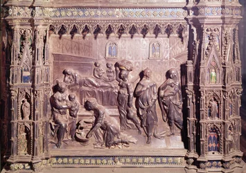 Altar frontal representing the birth of St. John the Baptist